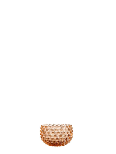 Hobnail glass bowl, brown (11,5 cm)