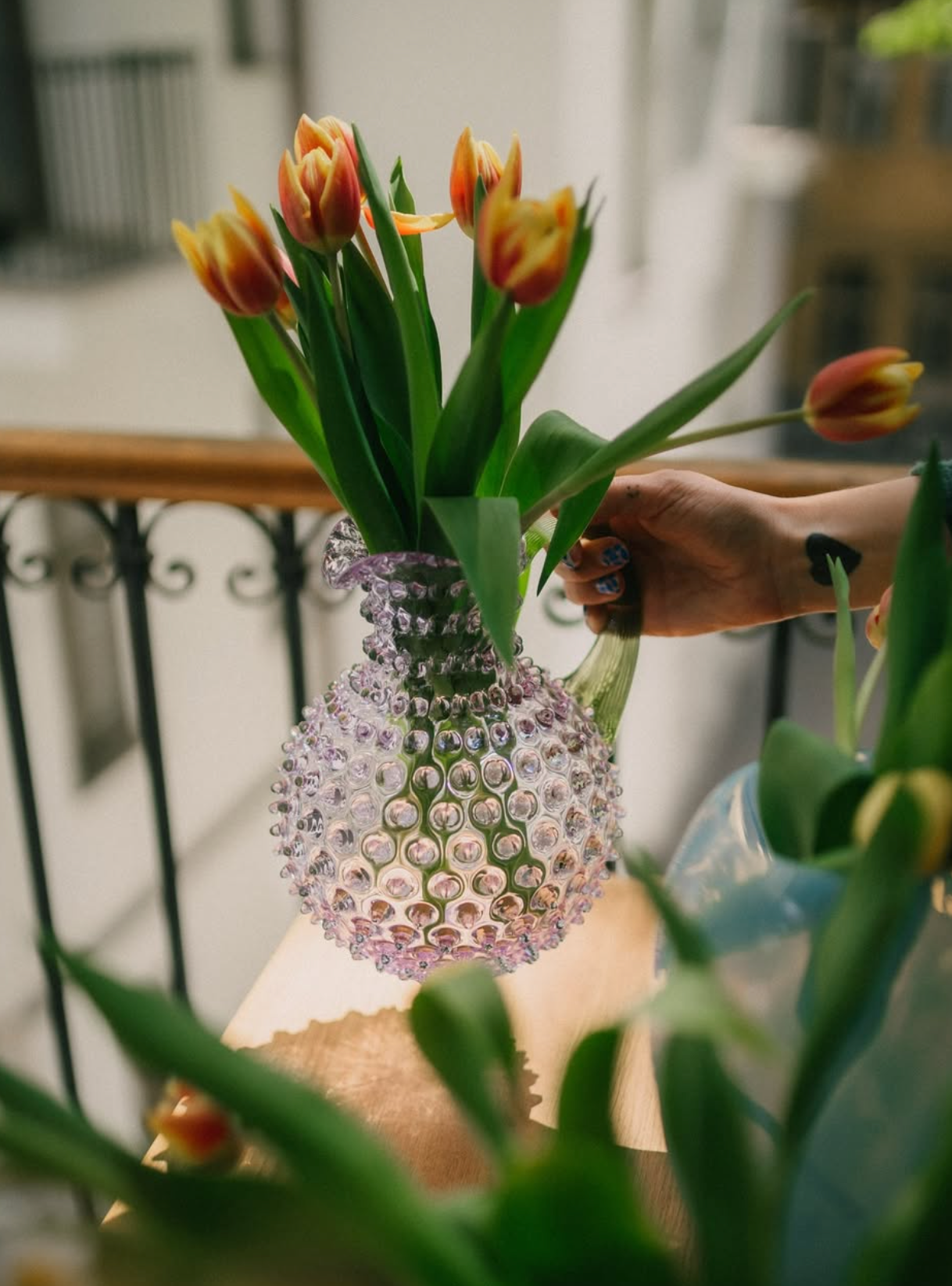 Paris hobnail jug (2 L), Lilac