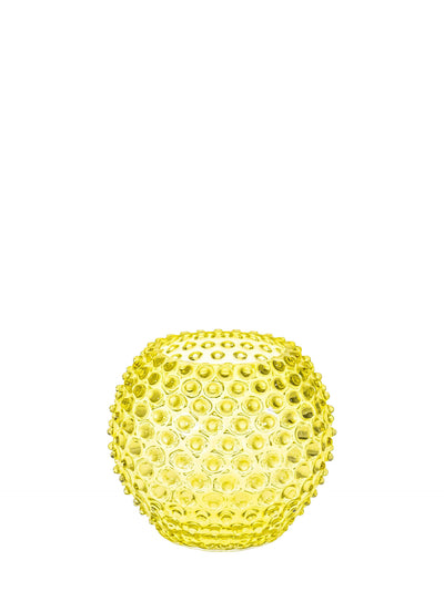 Small Globe hobnail vase, citron yellow (18cm)