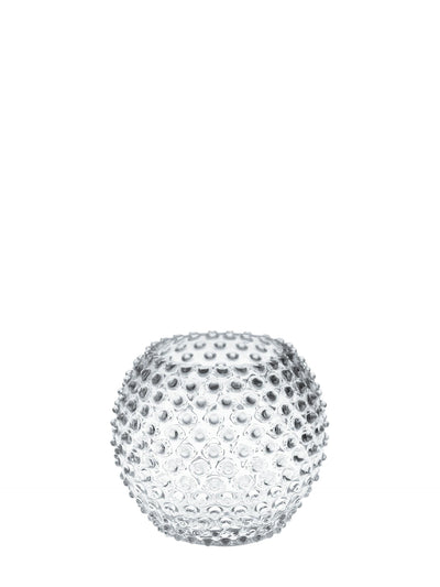Small Globe hobnail vase, crystal clear (18cm)