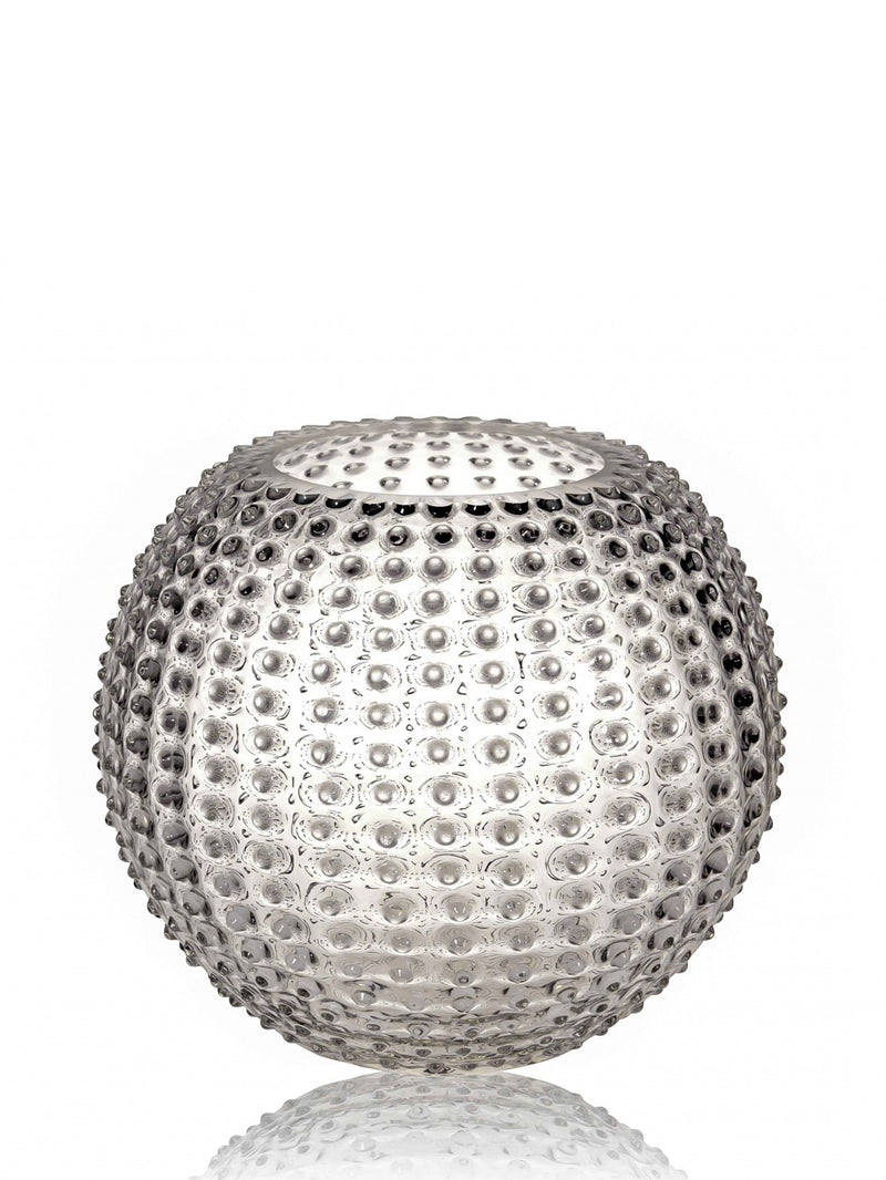 Large Globe hobnail vase, cashmere grey (24cm)