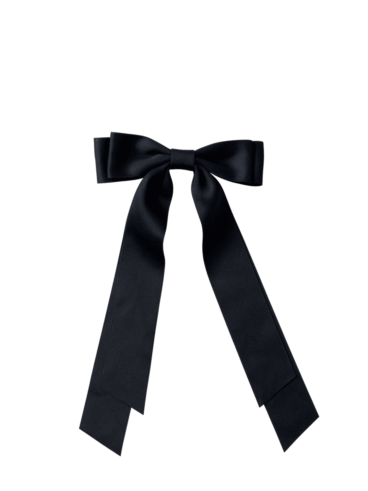 Flora bow hair clip, black