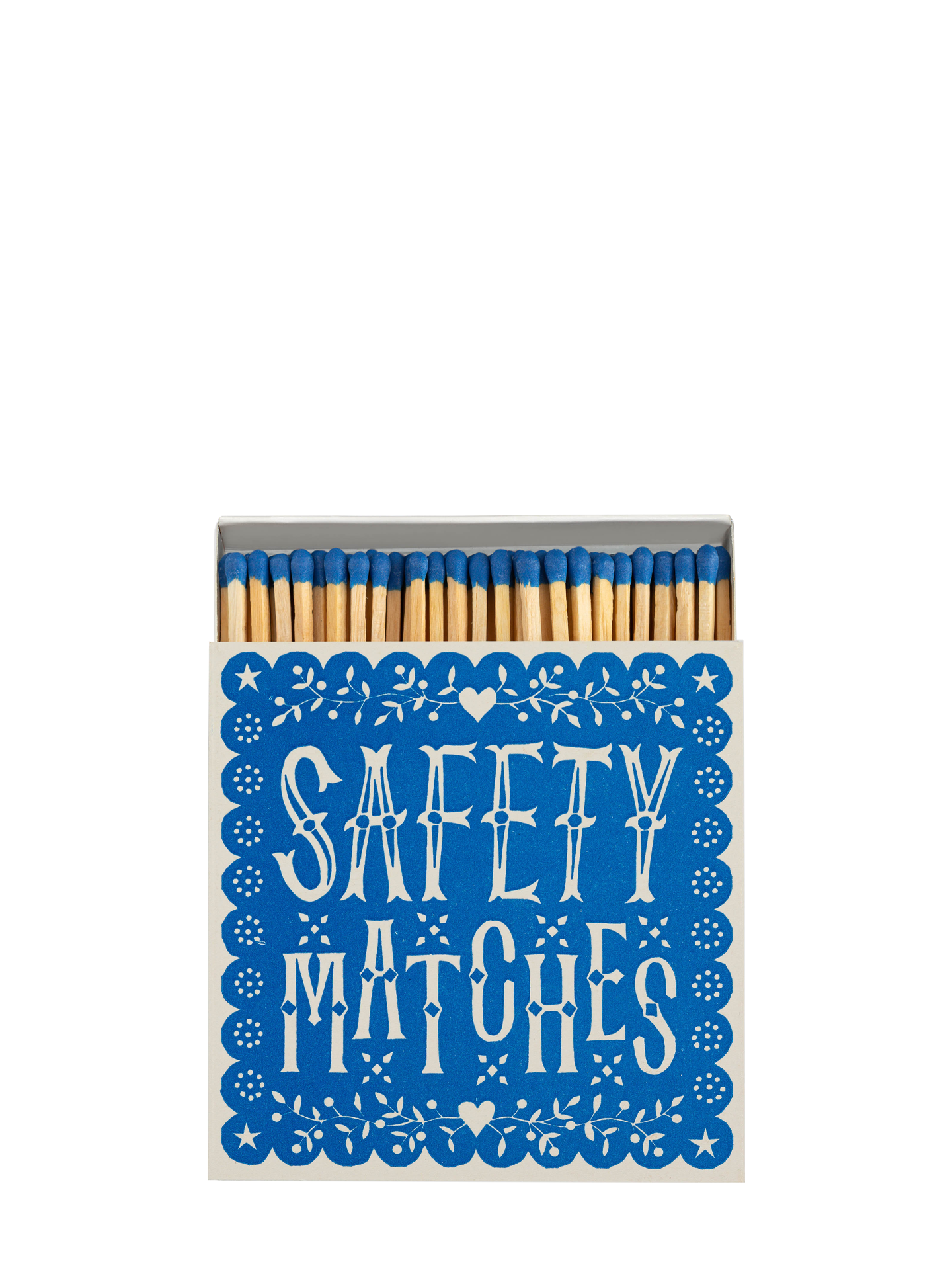 Safety matches blue matchbox w/ Pressed and Folded Studio