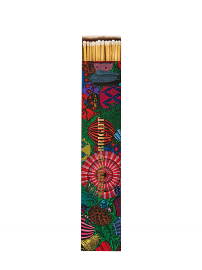 Merry & bright Christmas bauble extra long matches by Chase & Wonder