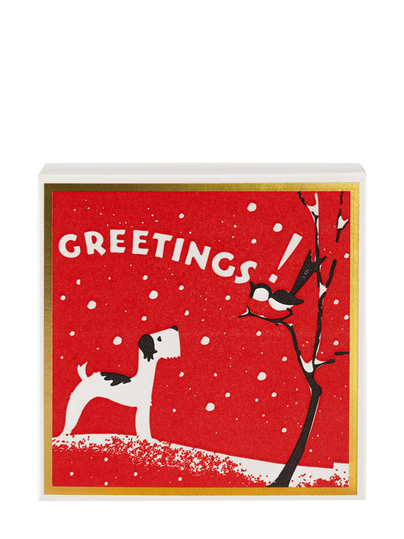Winter greetings terrier matches
