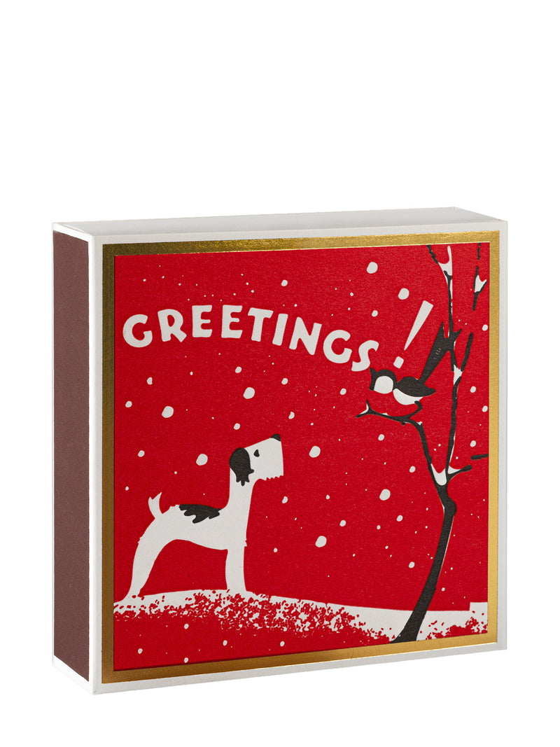 Winter greetings terrier matches