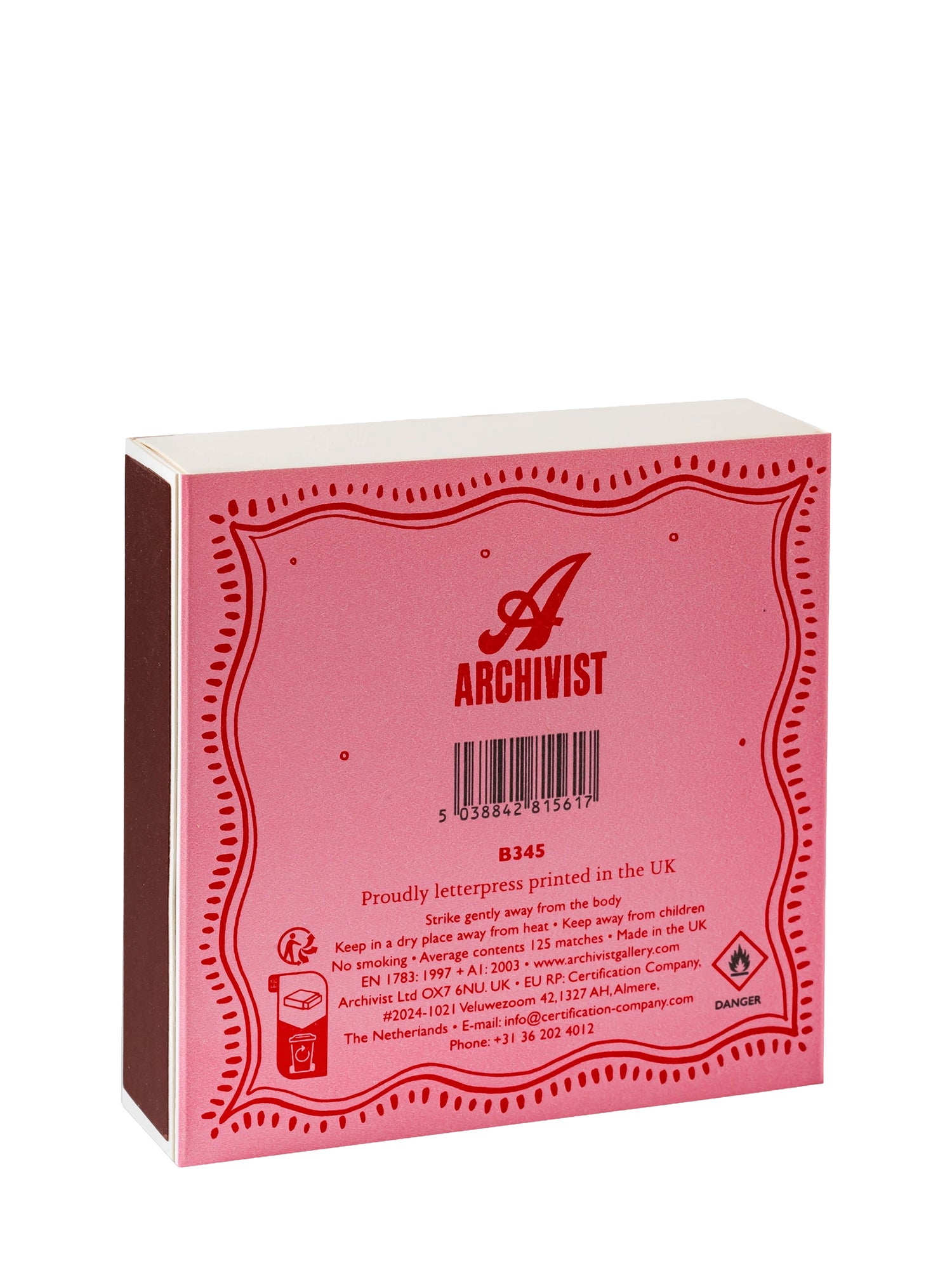 Pink box with 'Archivist' branding on a white background
