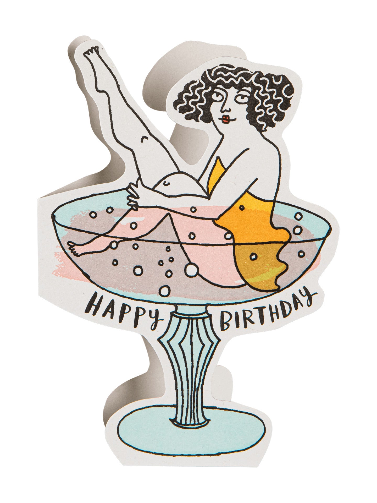Cocktail-shaped birthday card