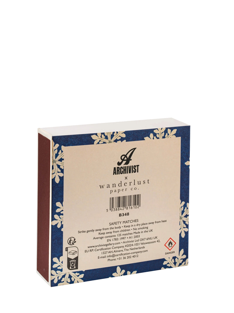 Box of safety matches with 'Archivist' branding on a white background