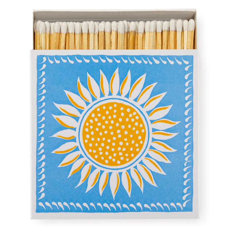 Blue sunflower matches