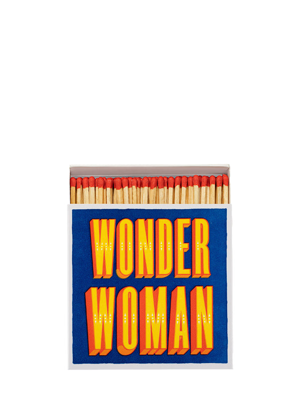 Matches with 'Wonder Woman' packaging on a white background