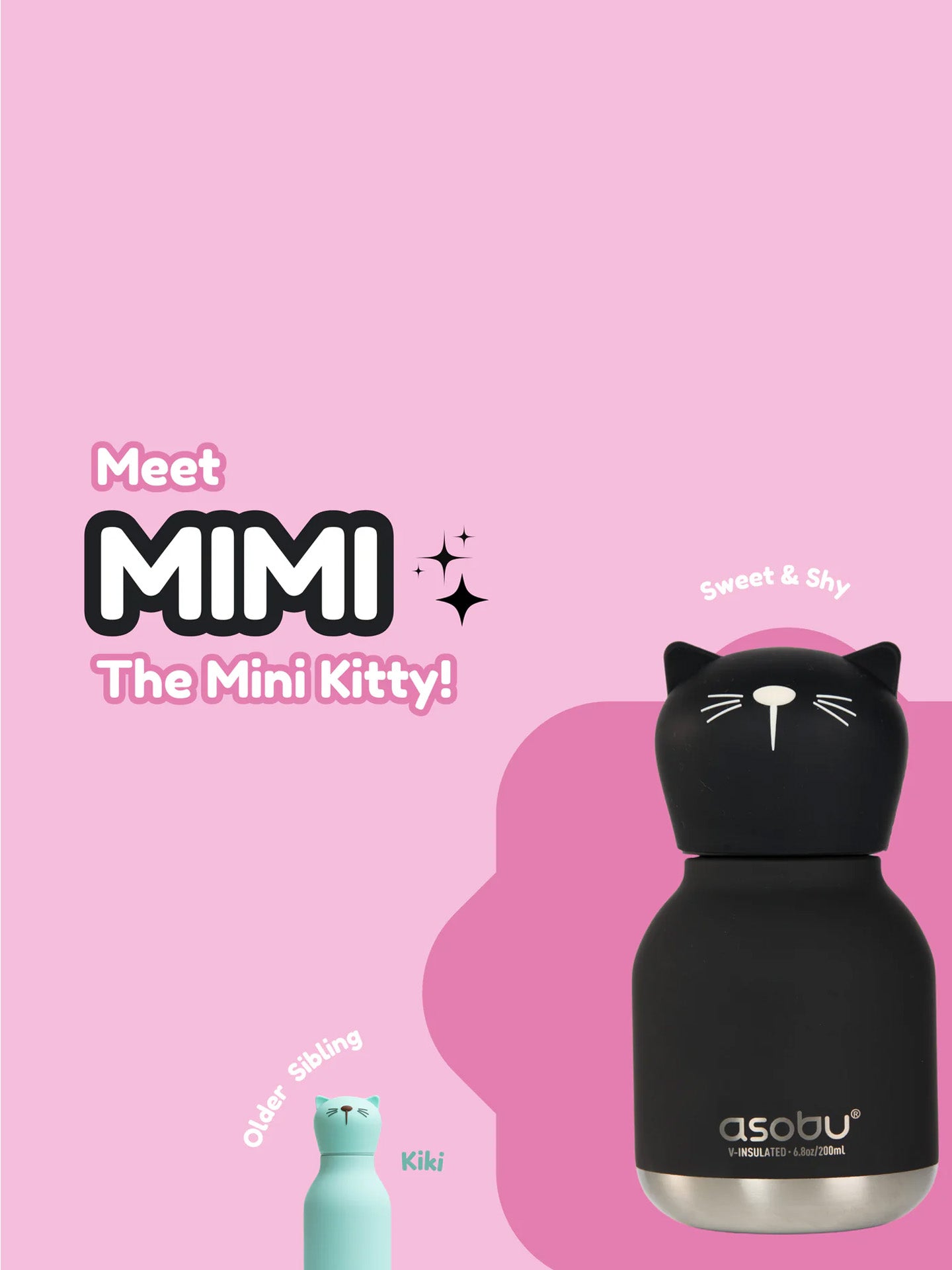 Black cat mini bestie bottle (0,2L)