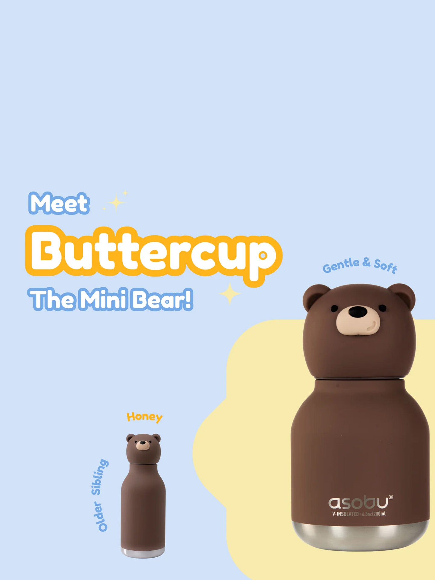 Brown bear mini bestie bottle (0,2L)