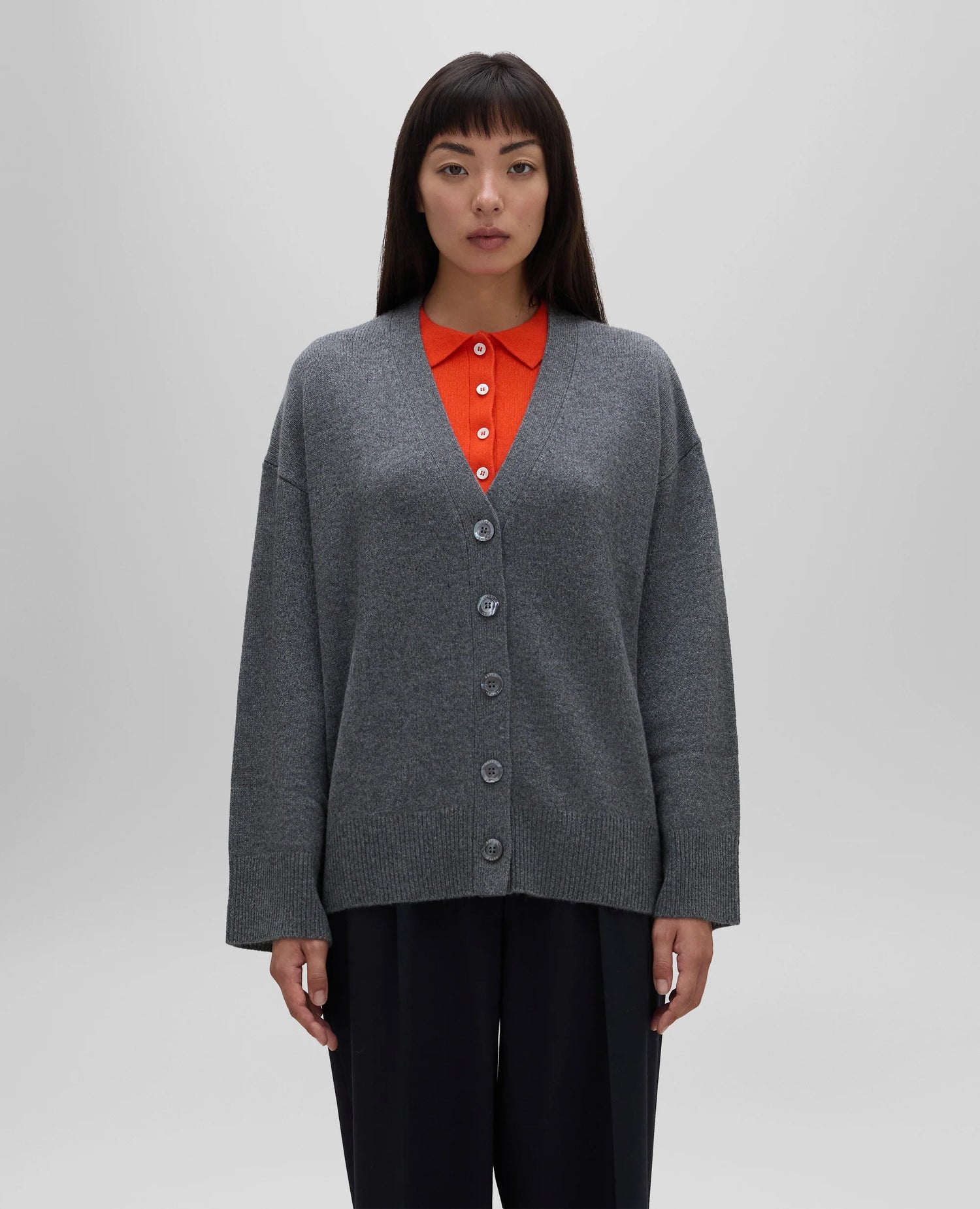 Cashmere cardigan, grey