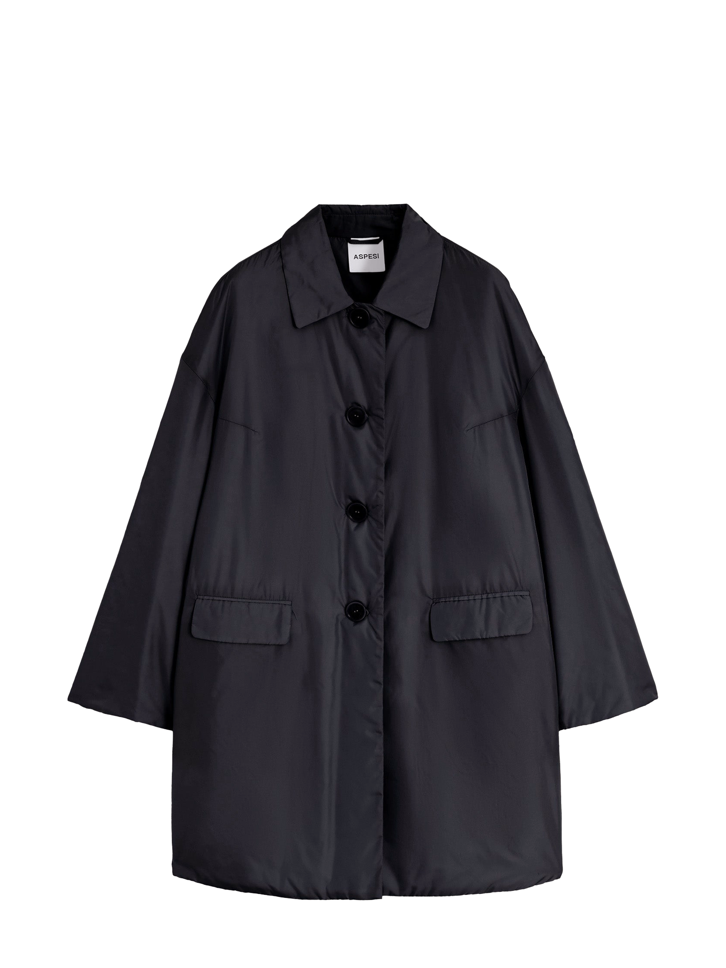 Teena nylon coat, black