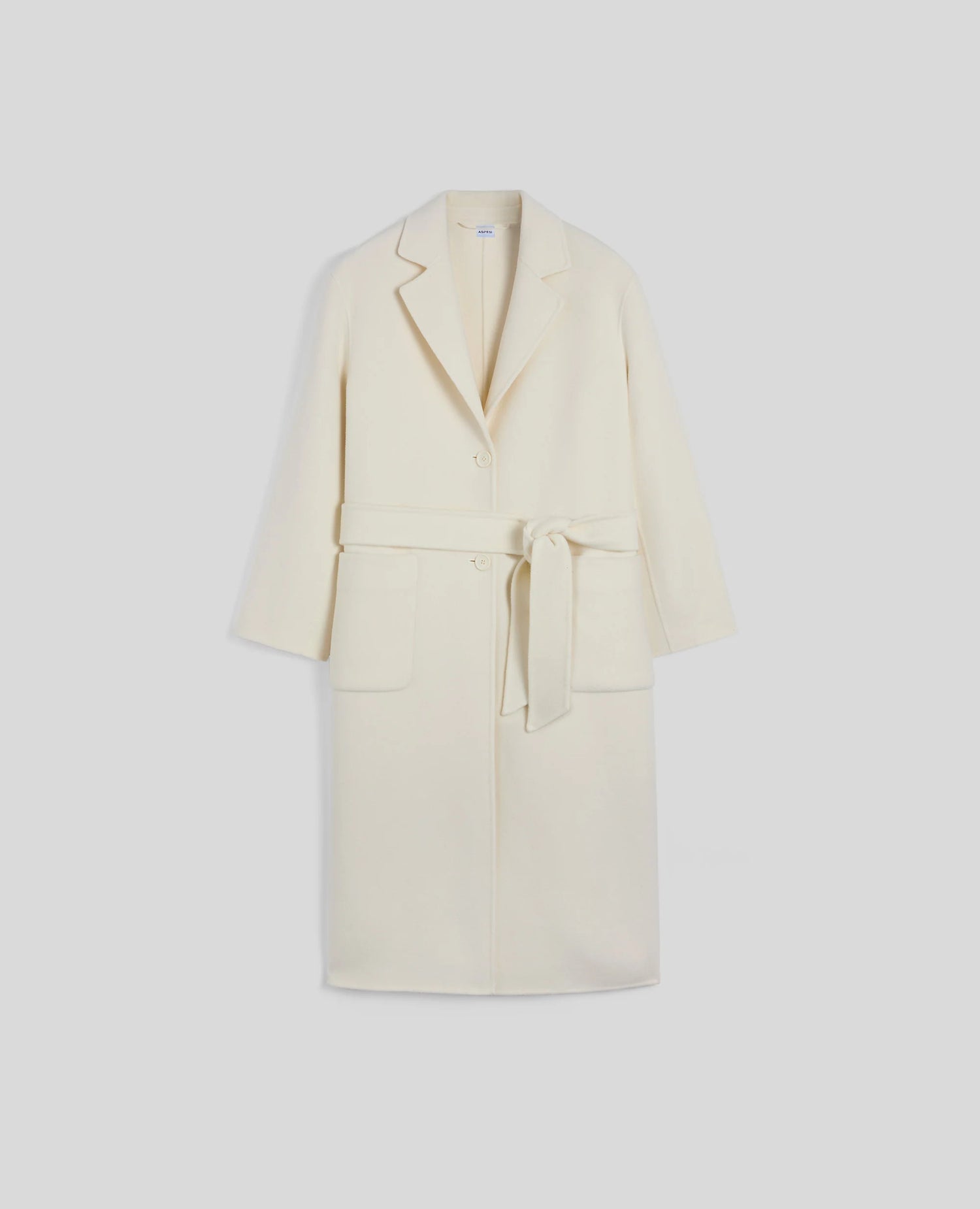 Double wool coat, white