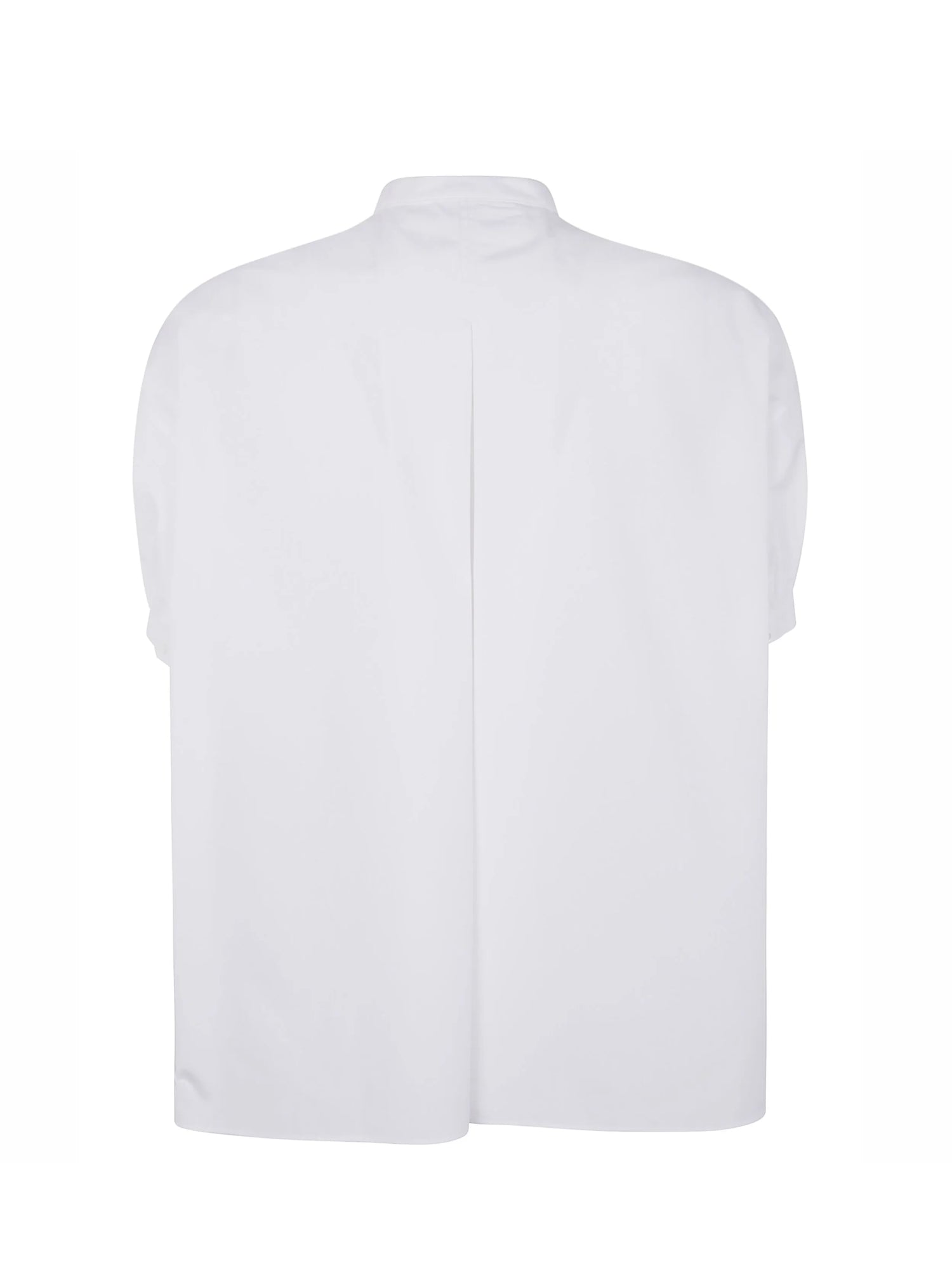 Short sleeve putton-up shirt, white