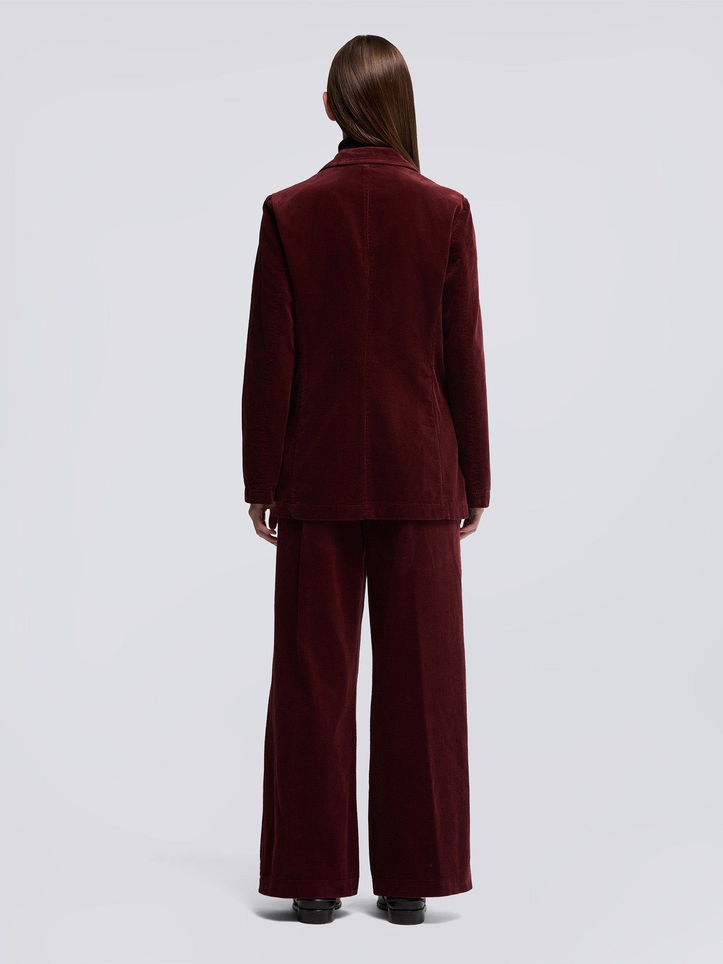 Velvet jacket, dark red