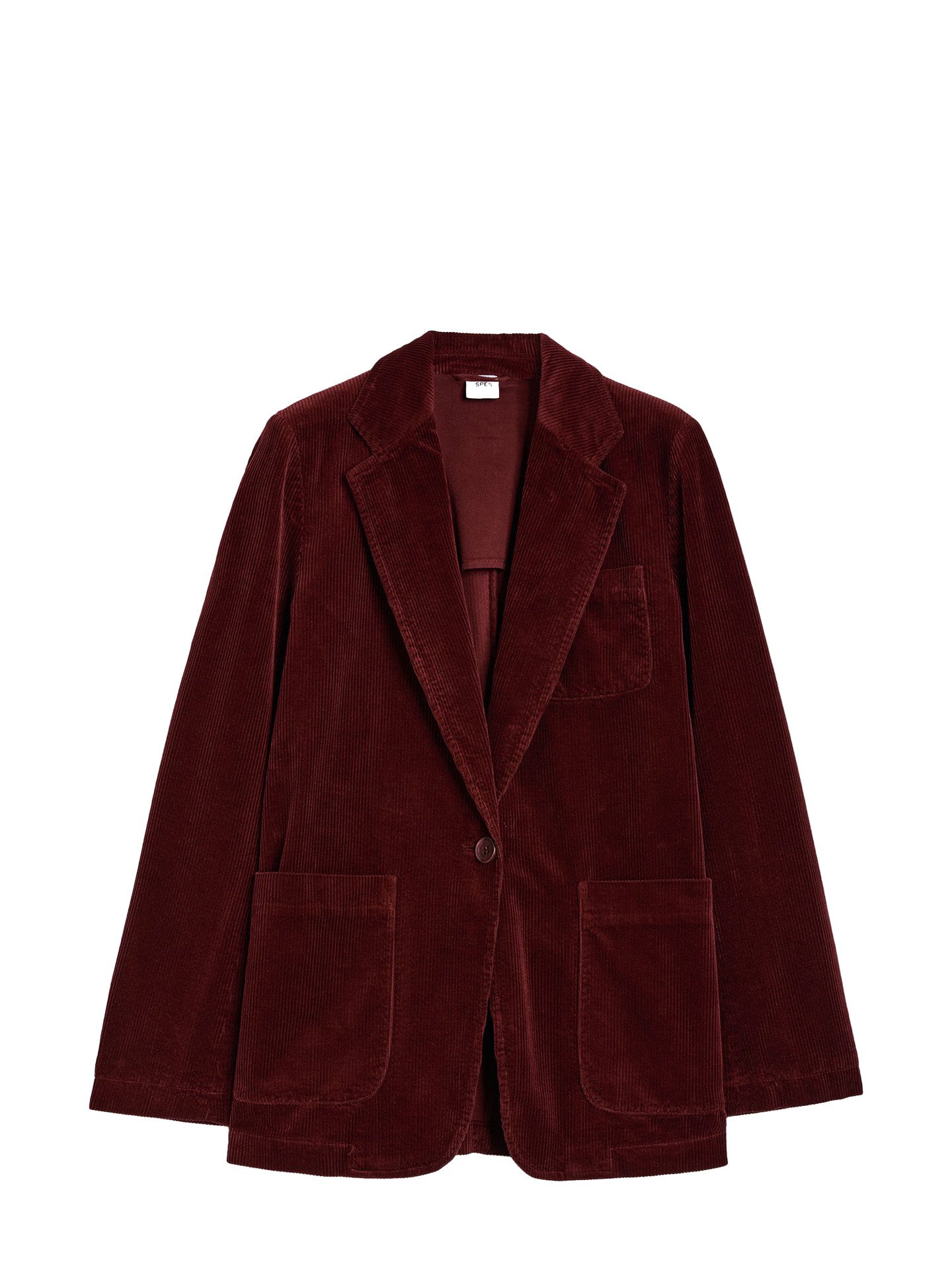 Velvet jacket, dark red