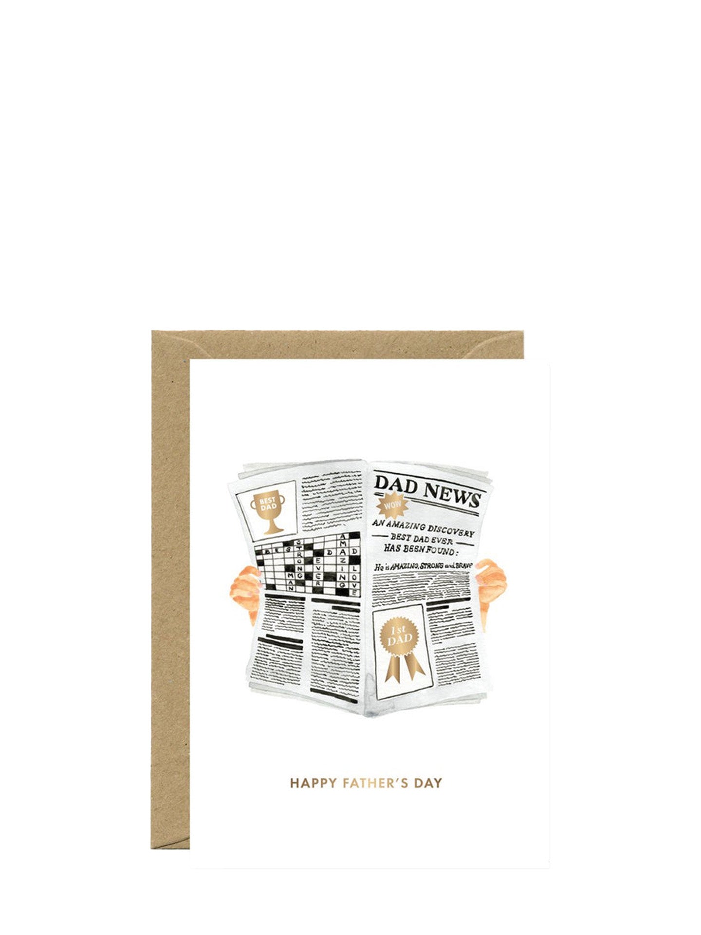 Dad newspaper happy father's day card