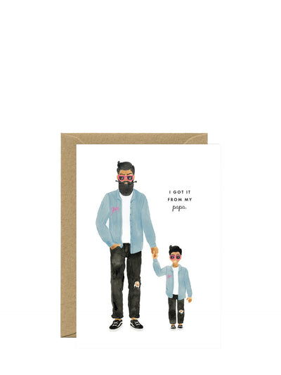 Papa son father's day card