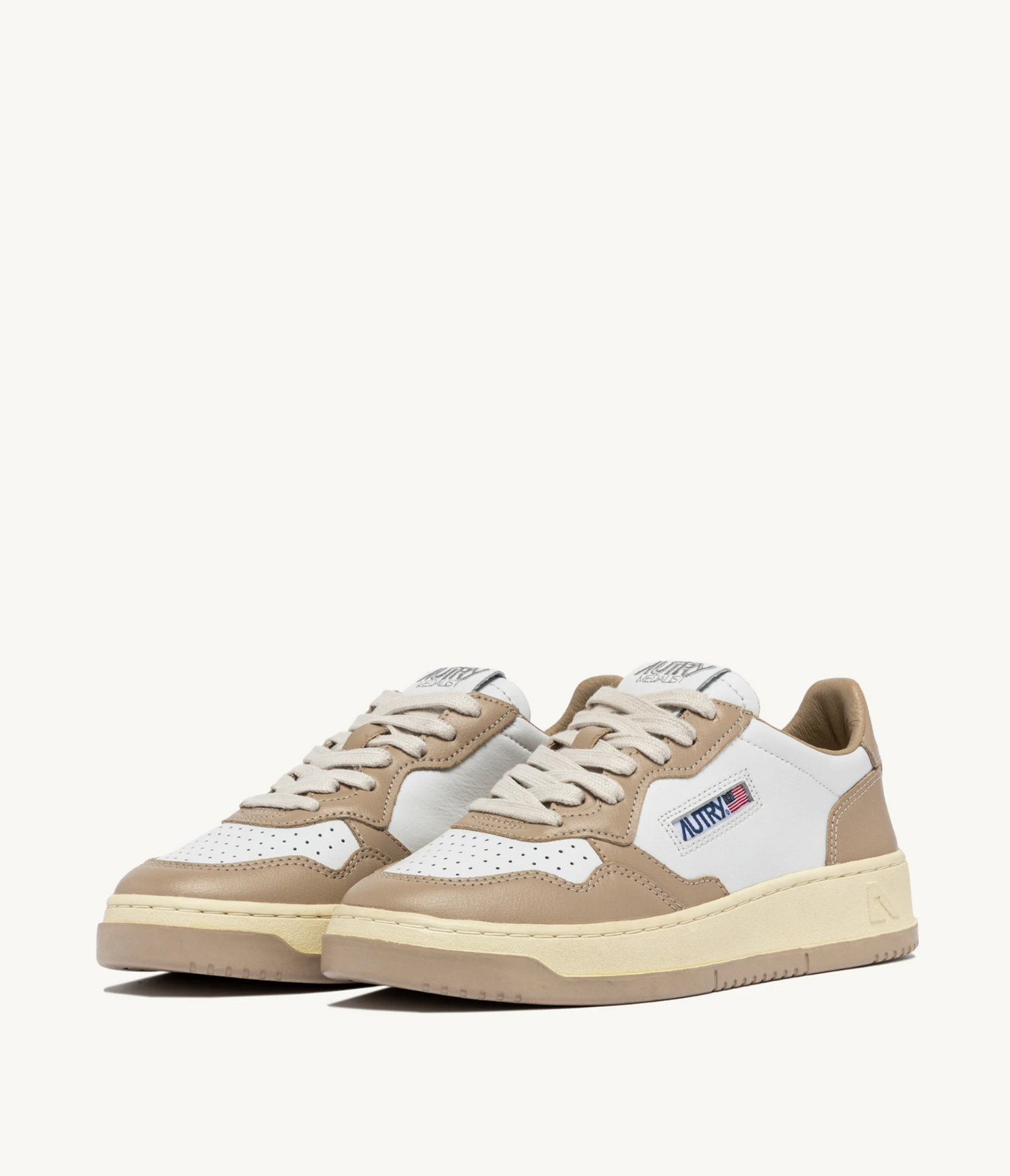 Medalist Low Bicolor Sneakers, white-pepper