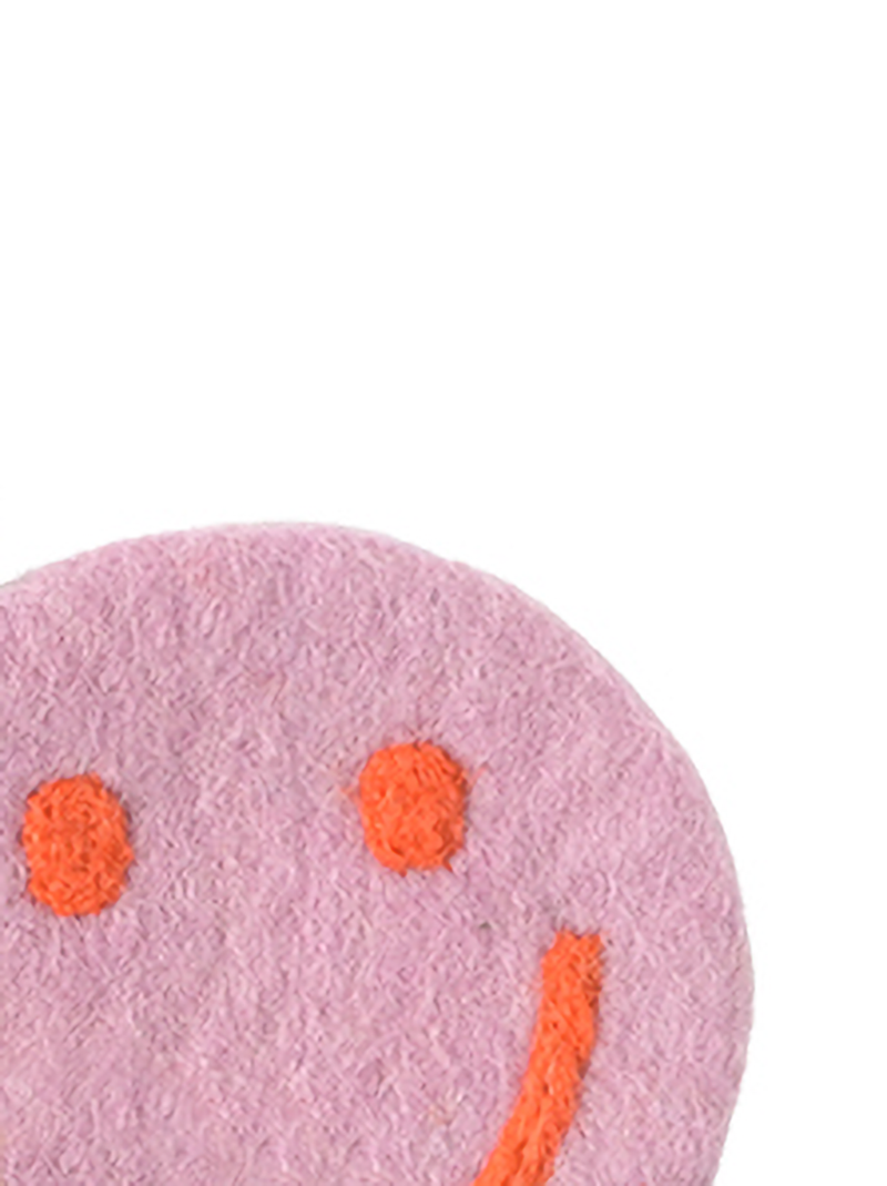 Smiley Wool Coaster, 4 colours