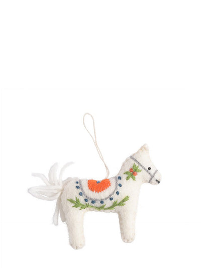 Dala dream horse felted woollen little hanging