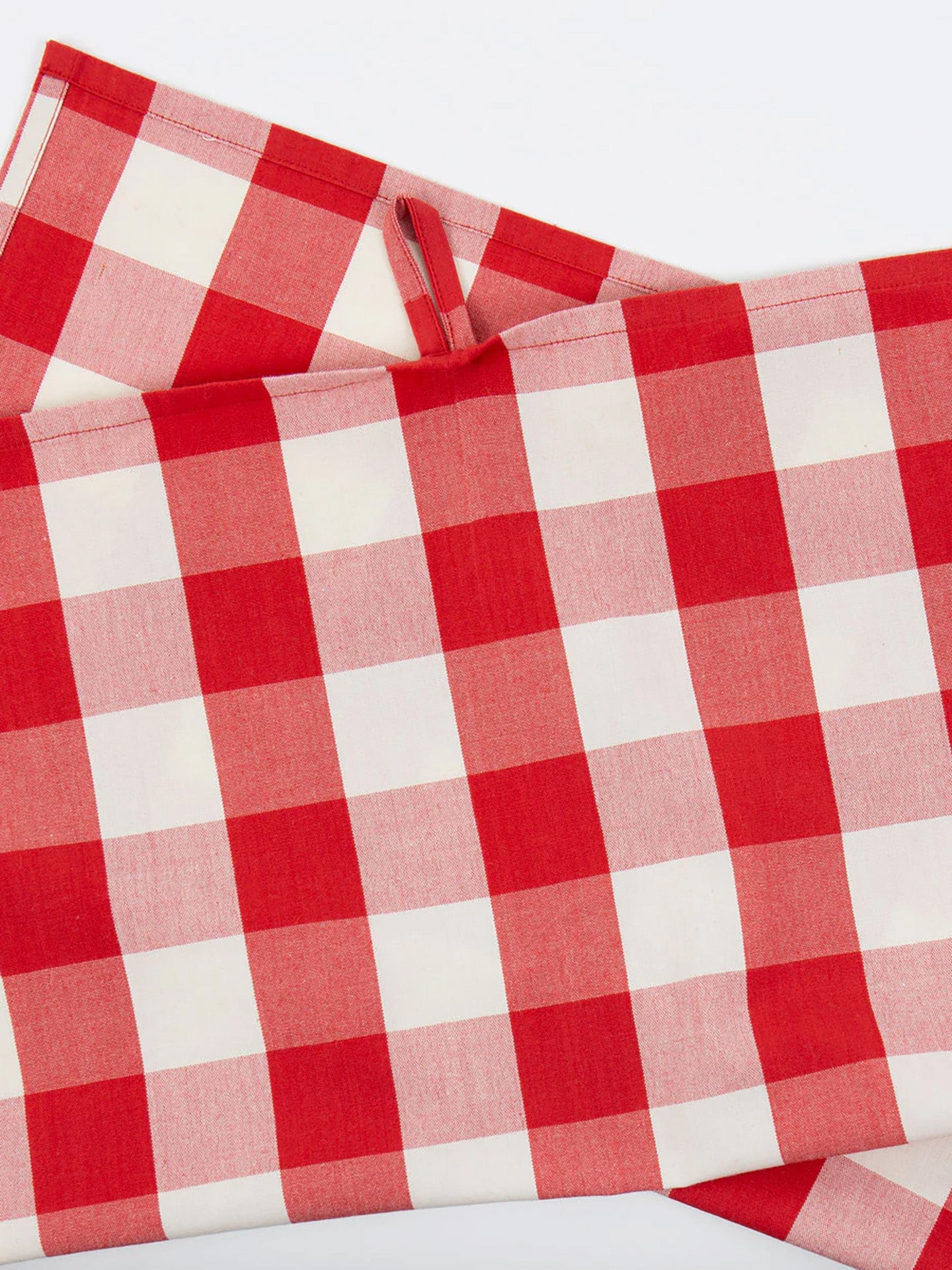 Noel gingham kitchen towel, red/off-white