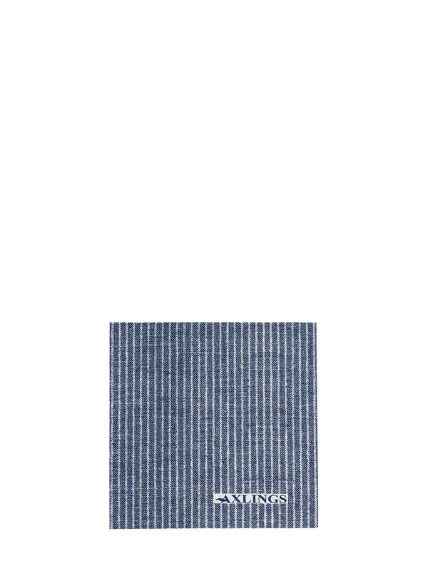 Pinstripe cocktail paper napkin, marine blue (40pcs)