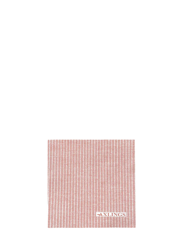 Pinstripe pack of 40 cocktail paper napkins, dusty pink