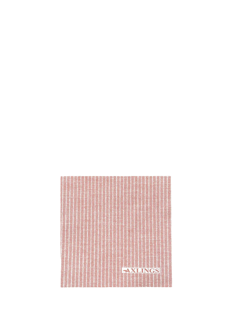 Pinstripe pack of 40 cocktail paper napkins, dusty pink