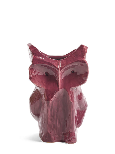Owl vase, aubergine (30cm)