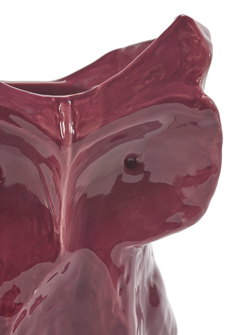 Owl vase, aubergine (30cm)