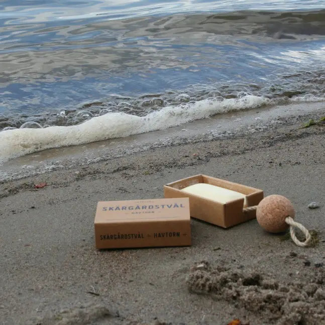 Havthorn soap bar on cork float
