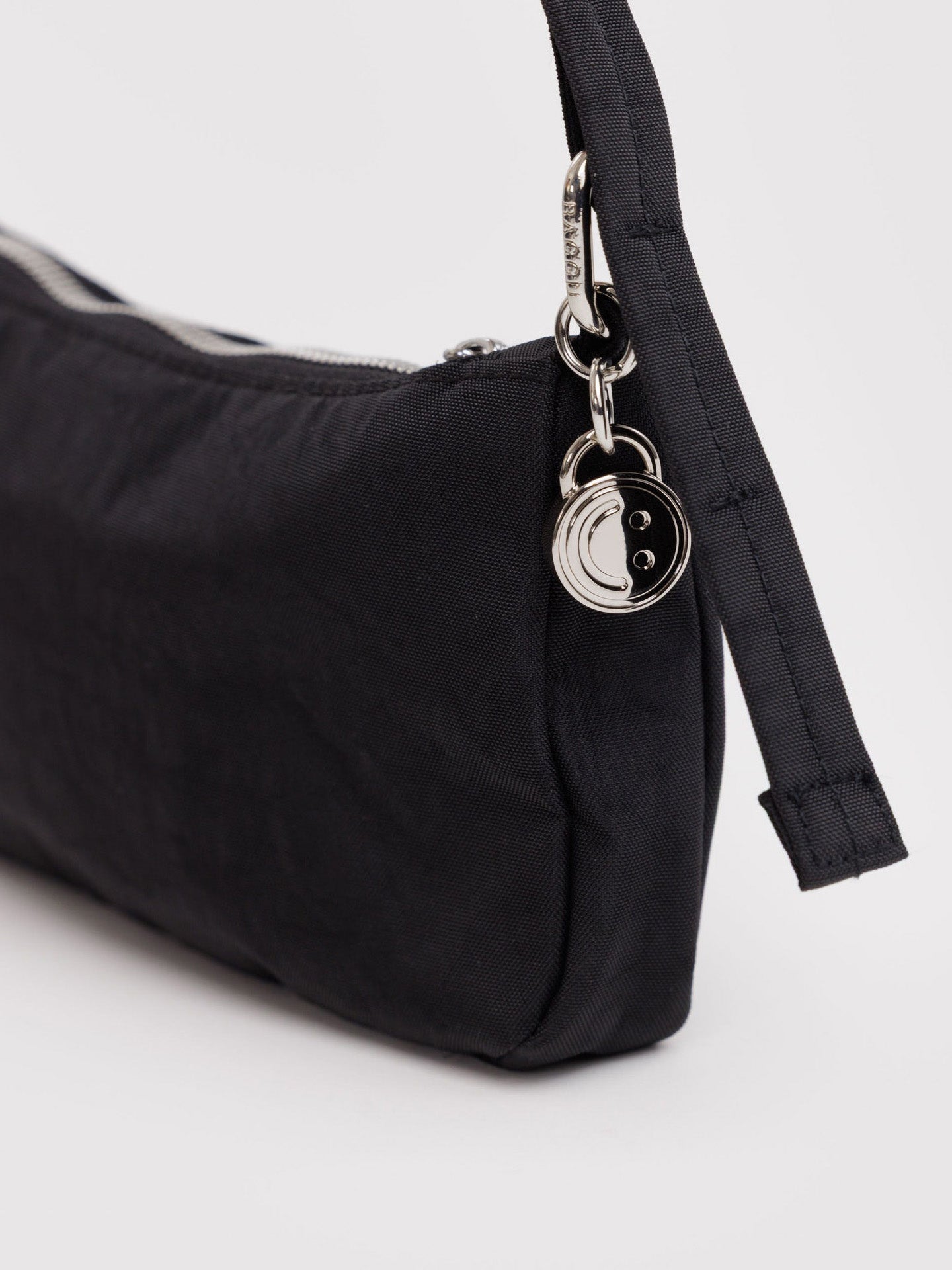 Nylon pochette handbag, black