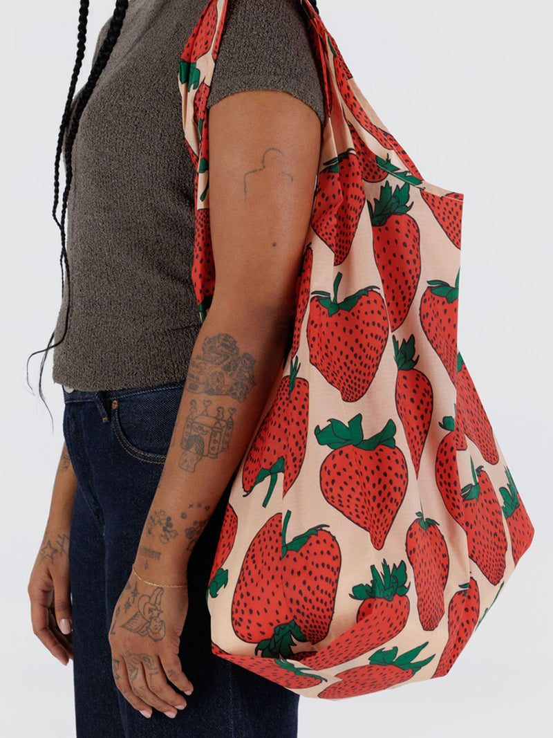 Big Baggu reusable shopping bag, strawberry