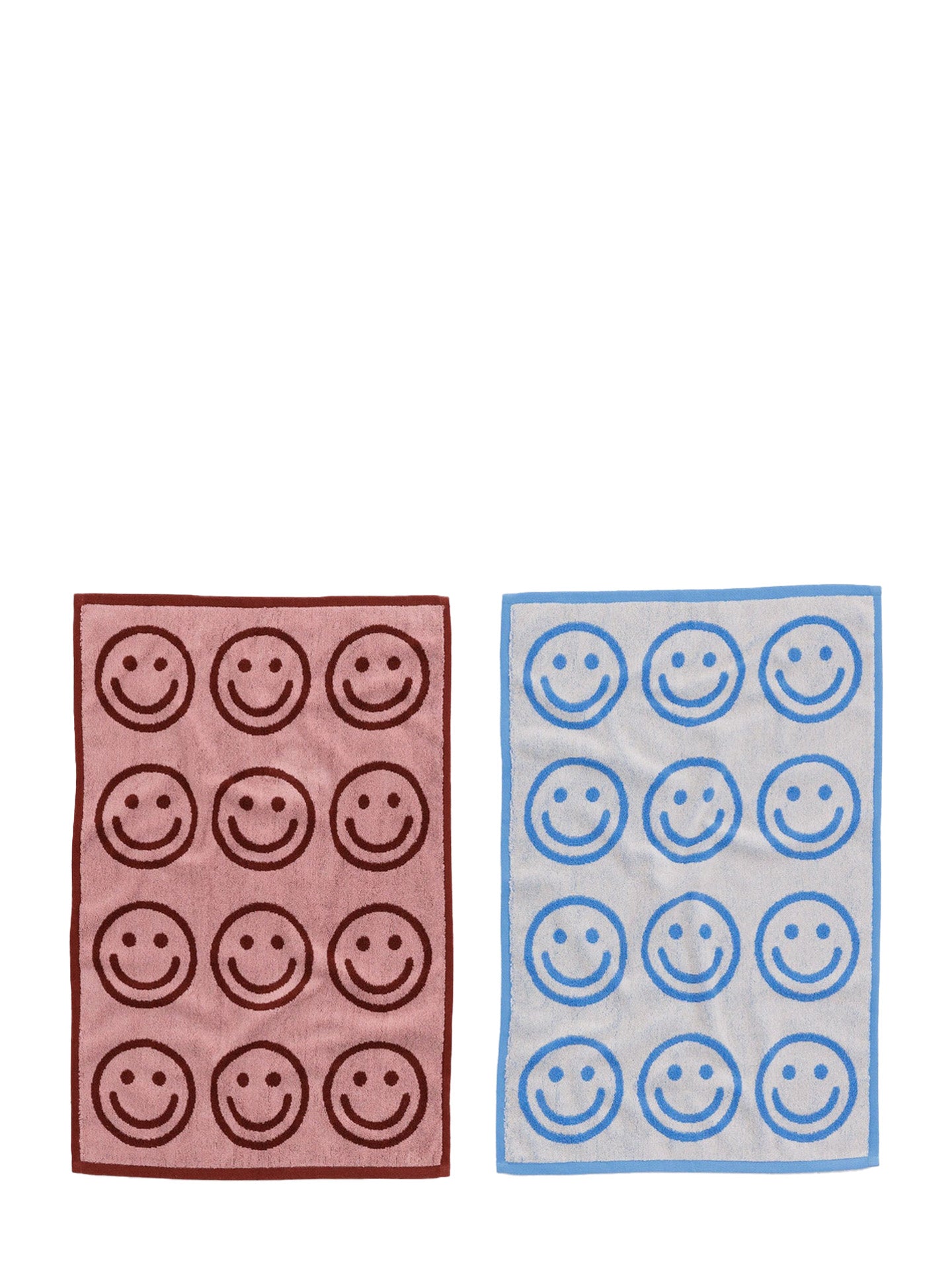 Hand towel set of 2, happy pink & blue