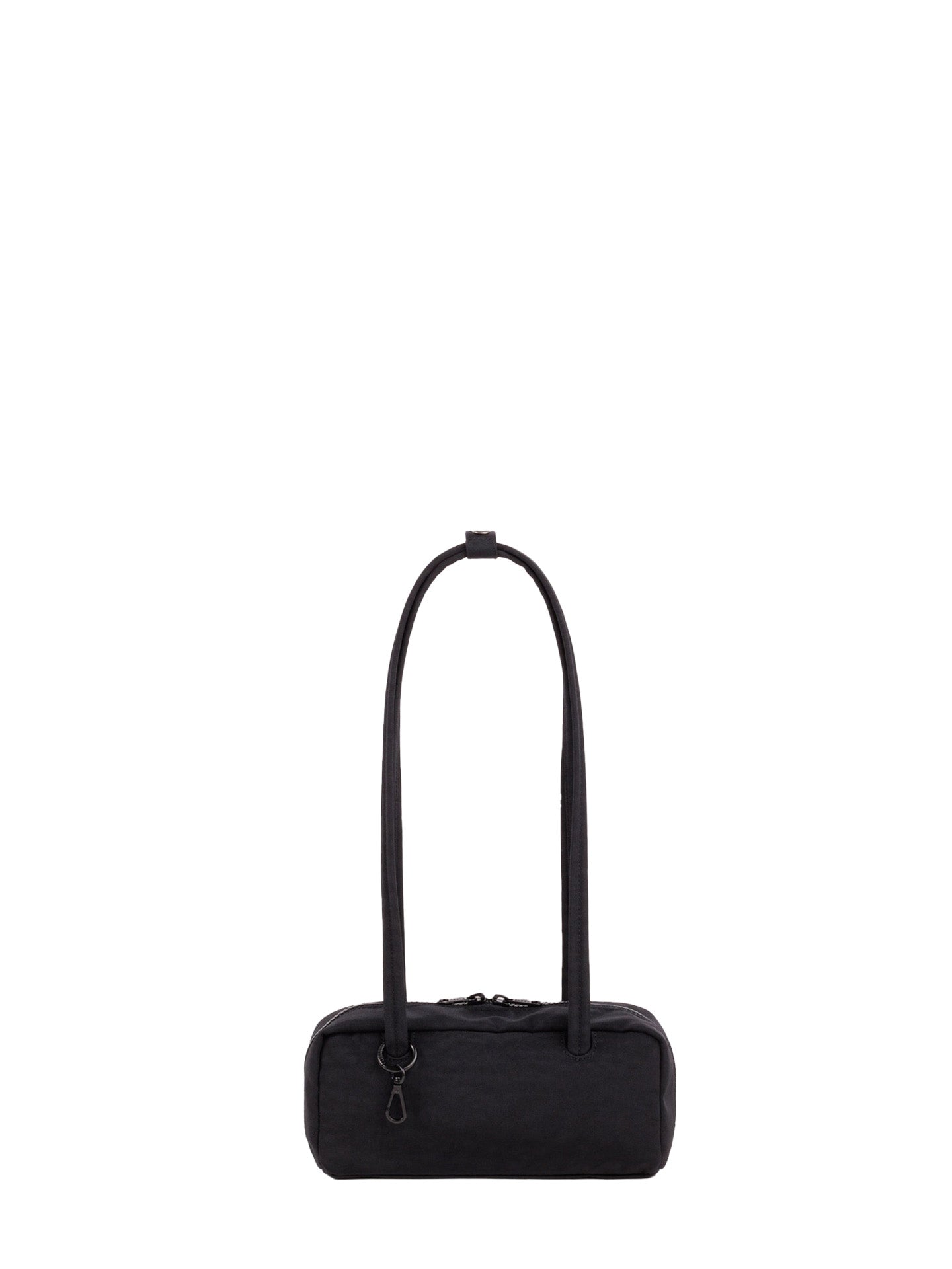 Small nylon bowler bag, black