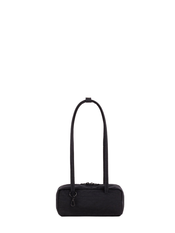 Small nylon bowler bag, black