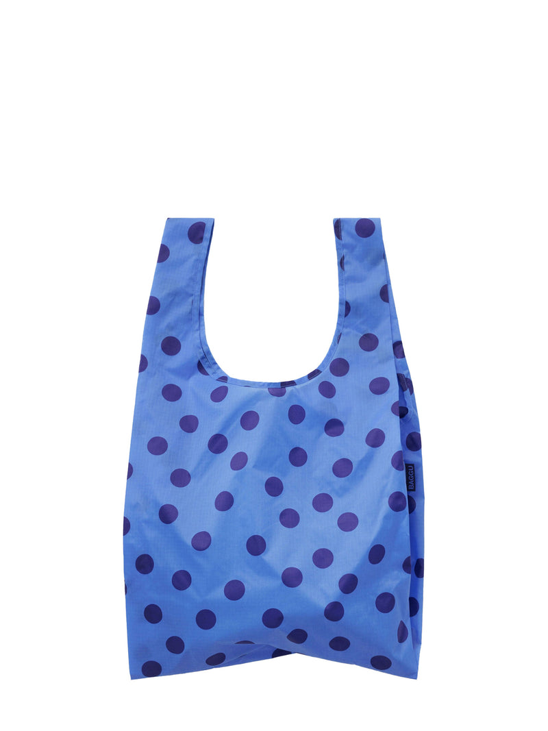 Standard Baggu shopping bag, blue polka dot
