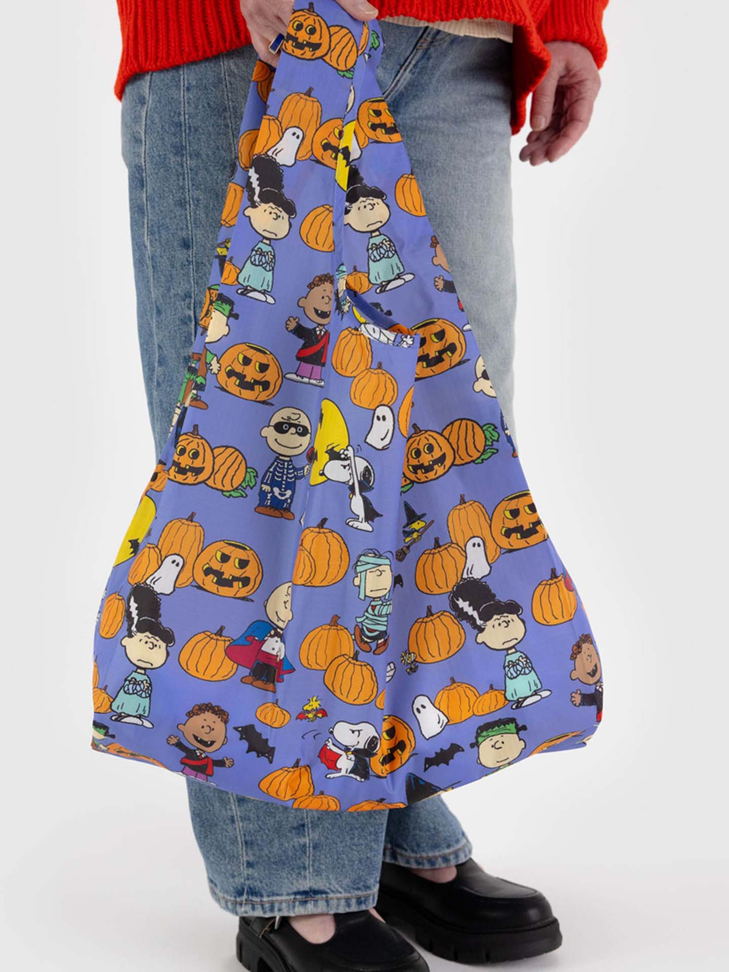 Standard Baggu shopping bag, Peanuts pumpkin patch