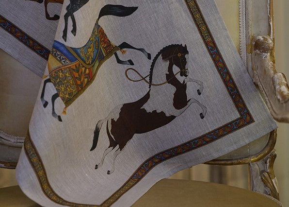 Barnum kitchen towel, horses
