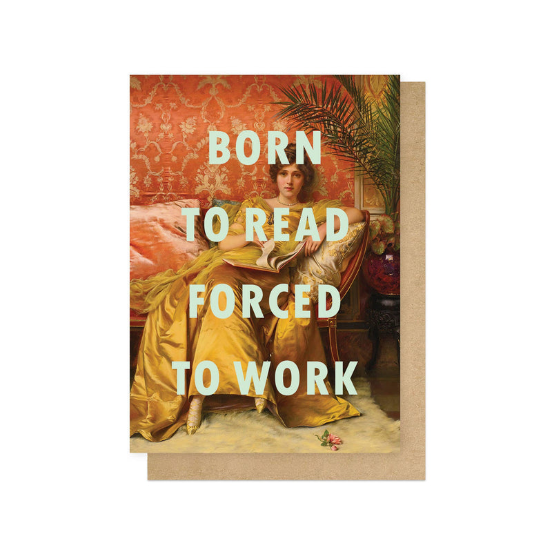 Born to read large love & friendship card