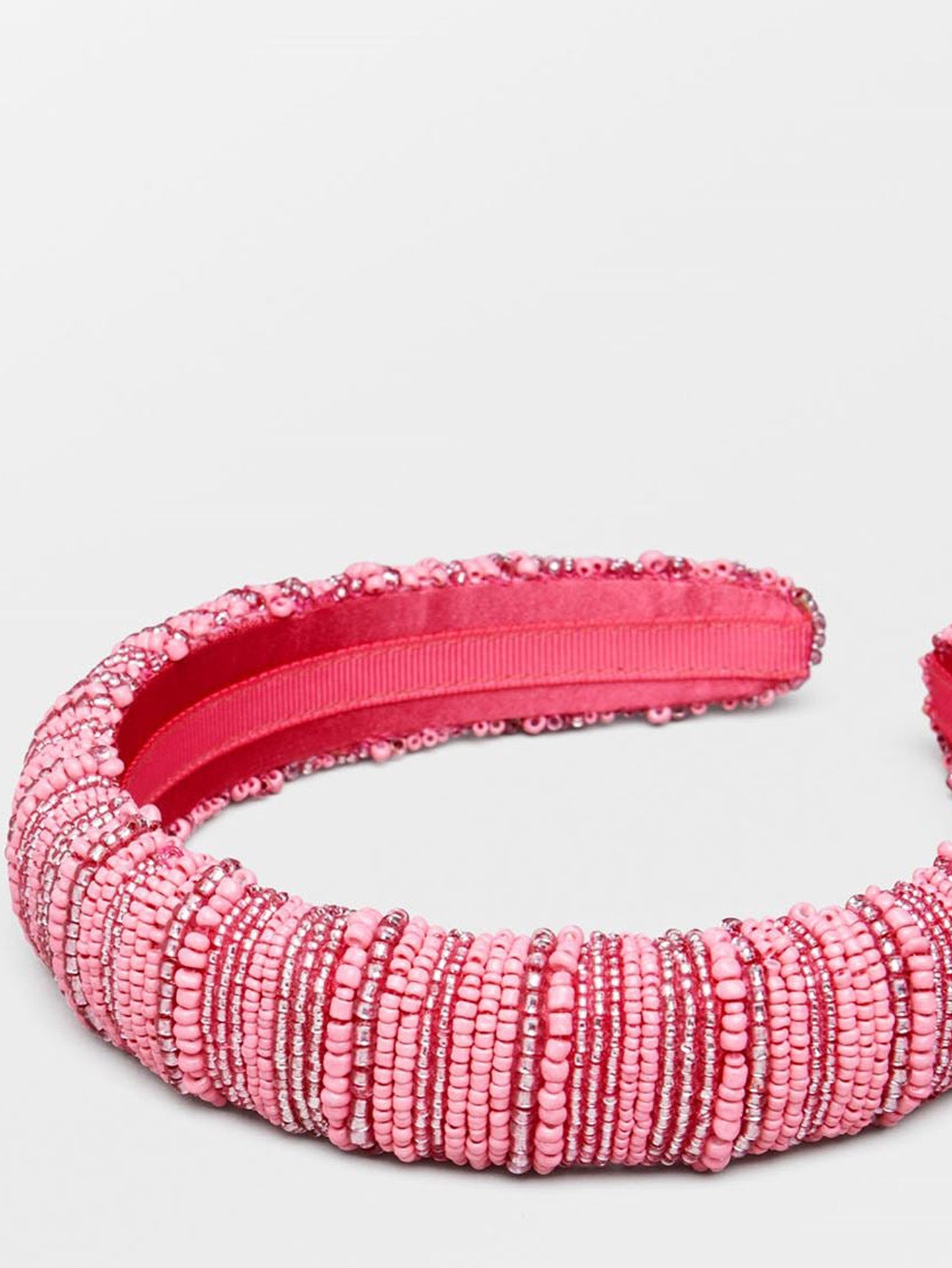 Cassie Midi Beaded headband, pink