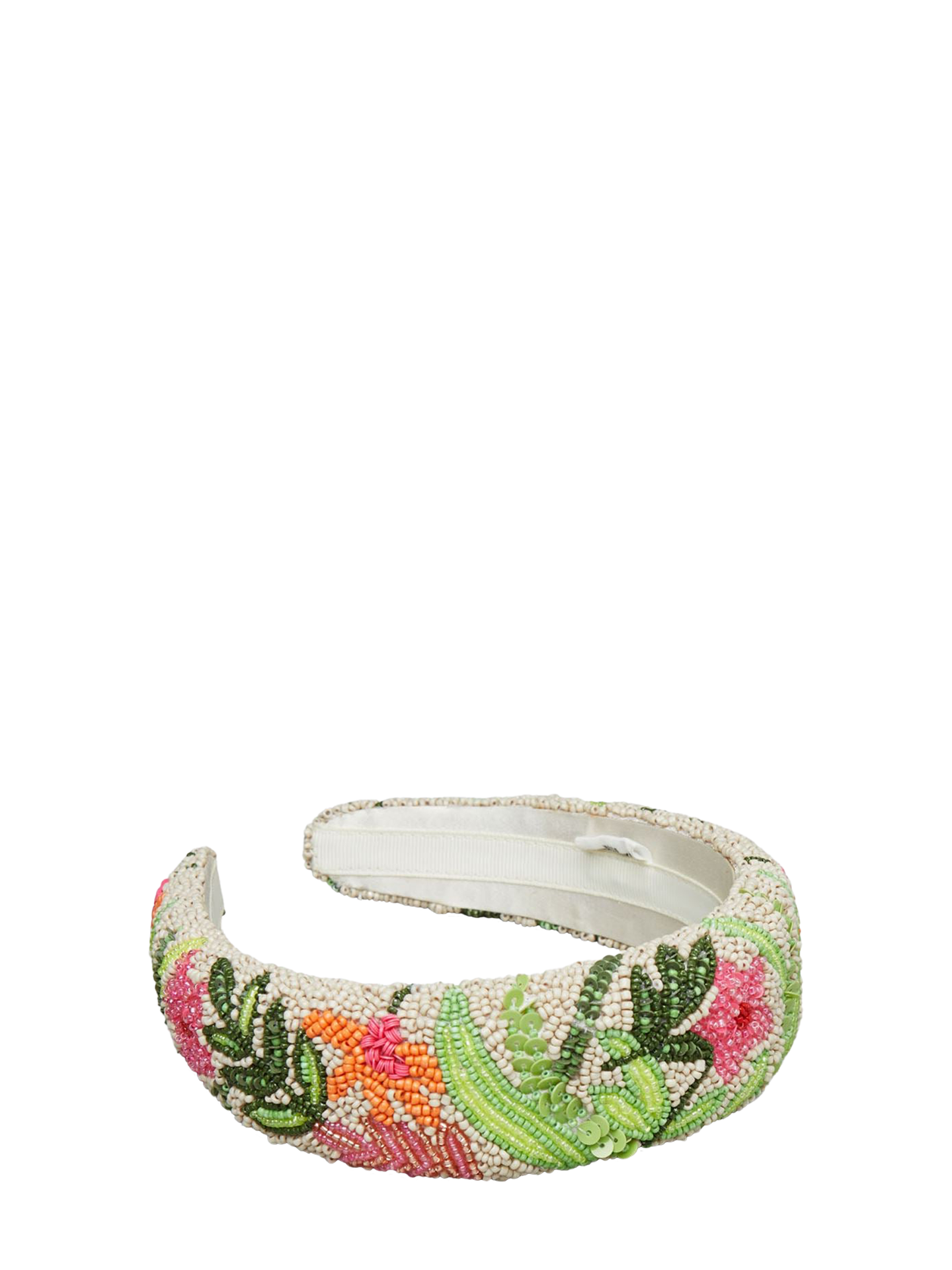 Tropica wide beaded headband, multicoloured