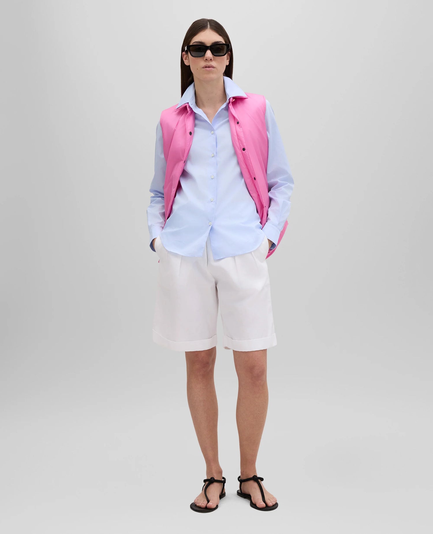 Bermuda shorts, white