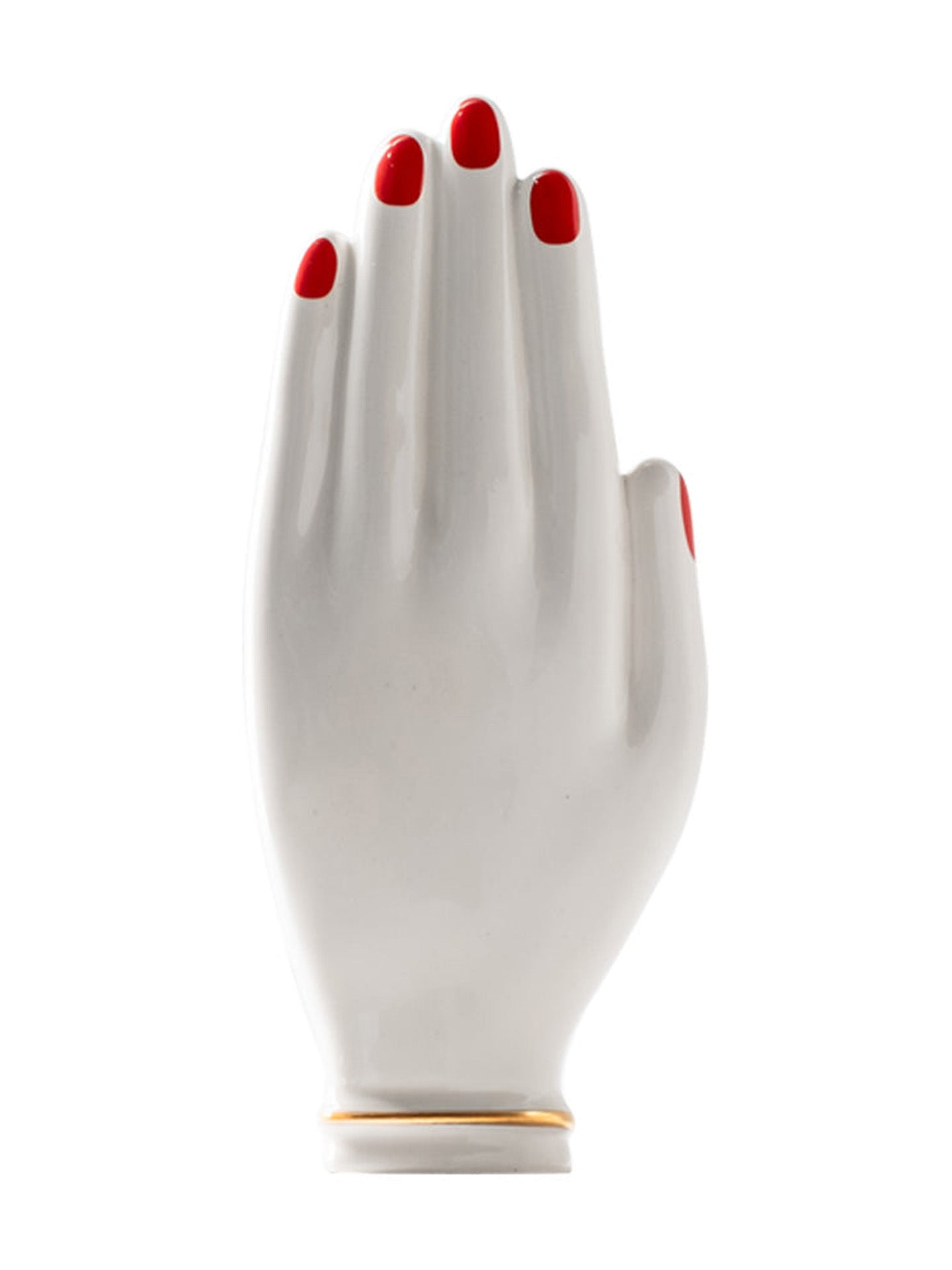 Red nail hand trincket tray