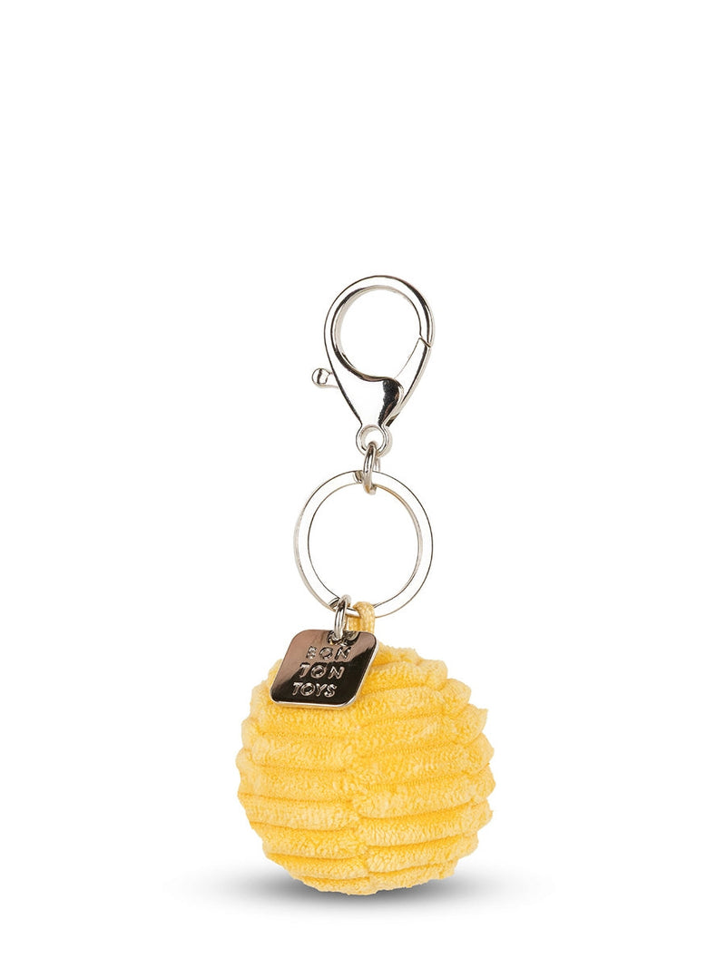Smiley ECO corduroy keychain, yellow