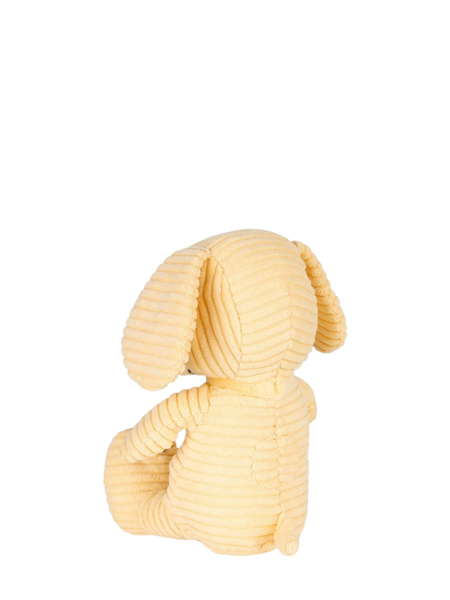 Yellow plush toy with long ears on a white background